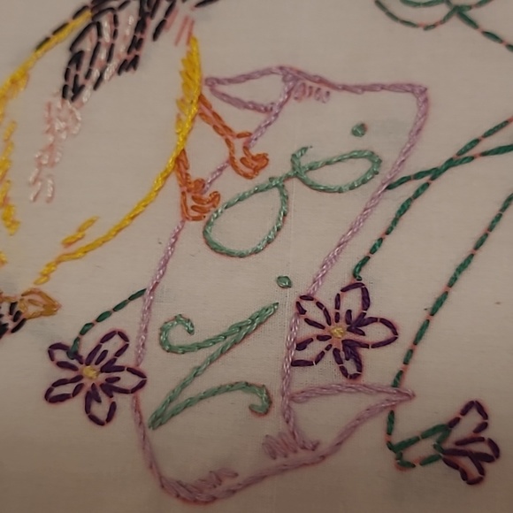 Vintage Hand Stitched New Jersey State Bird & Flower - Picture 4 of 16